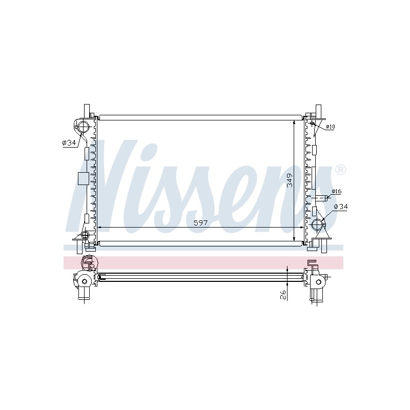 Radiateur Refroidissement Moteur Pour Ford Focus Turnier YS4Z8005AA