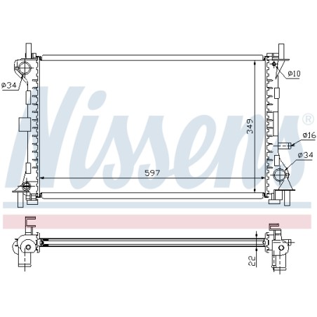 Radiateur Refroidissement Moteur Pour Ford Focus Turnier 2S418C342BD 2S4H8005BA