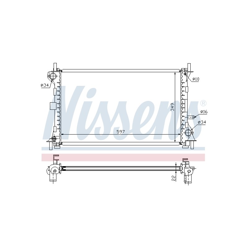 Radiateur Refroidissement Moteur Pour Ford Focus Turnier 2S418C342BD 2S4H8005BA