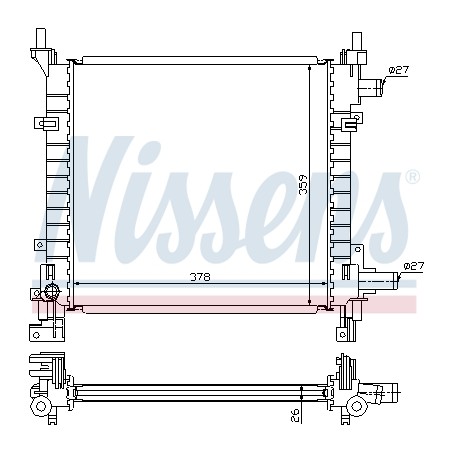 Radiateur Refroidissement Moteur Pour Ford KA 1047282 1056616 1065548 1076431
