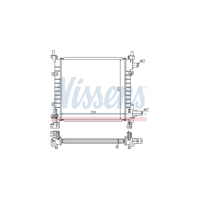 Radiateur Refroidissement Moteur Pour Ford KA 1047282 1056616 1065548 1076431