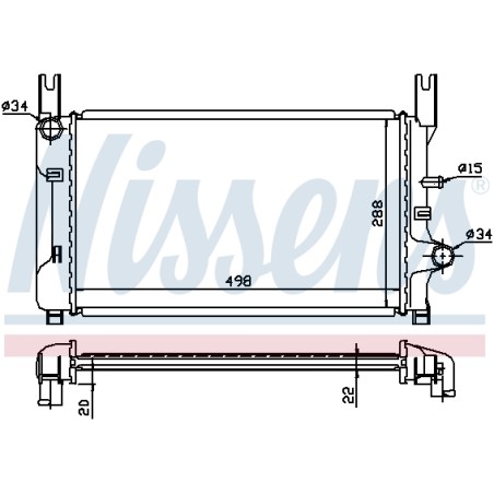 Radiateur Refroidissement Moteur Pour Ford Fiesta III 6176984 6479789 6479790