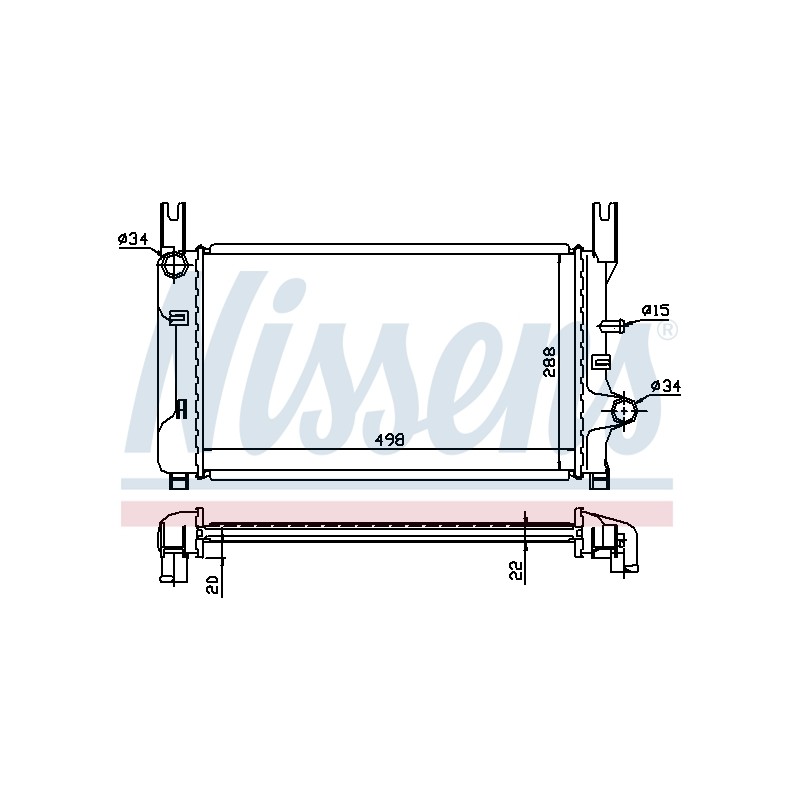 Radiateur Refroidissement Moteur Pour Ford Fiesta III 6176984 6479789 6479790