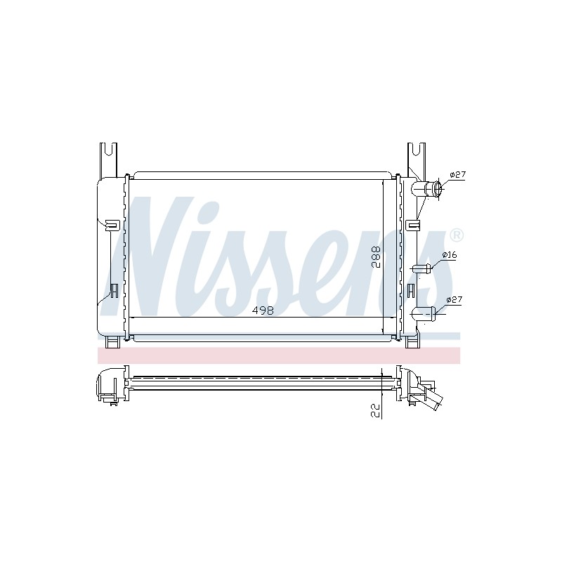 Radiateur Refroidissement Moteur Pour Ford Fiesta III 1004038 1004039 1107118