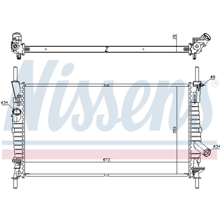 Radiateur Refroidissement Moteur Pour Ford Transit 1671801 4714582 4719006