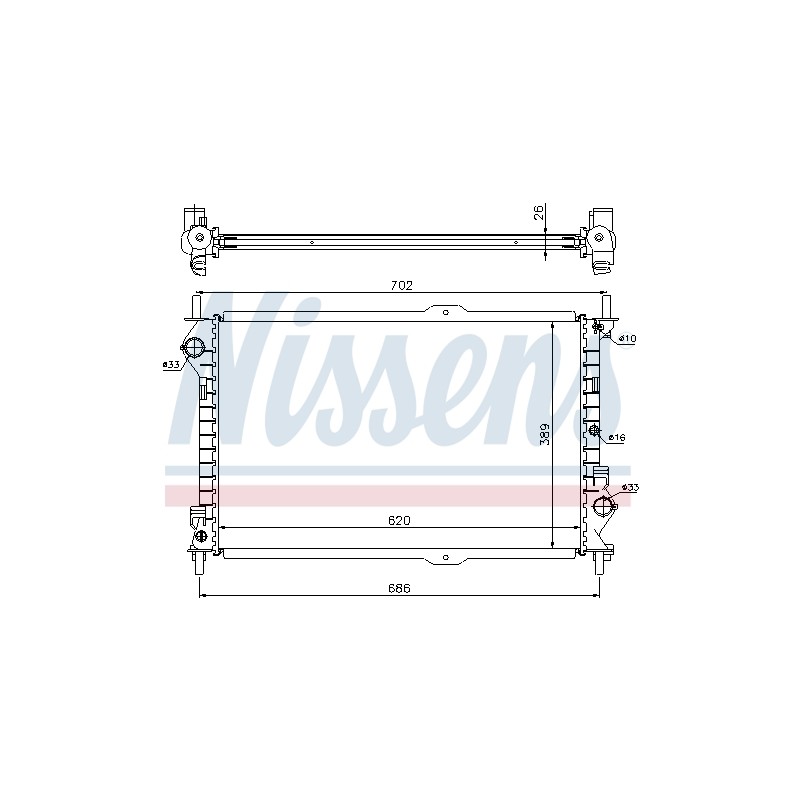 Radiateur Refroidissement Moteur Pour Ford Tourneo Transit 2T148005AD 4367089