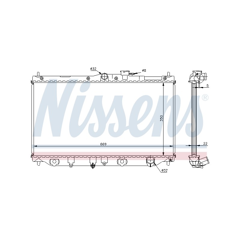 Radiateur Refroidissement Moteur Pour Honda Accord IV V Rover 600
