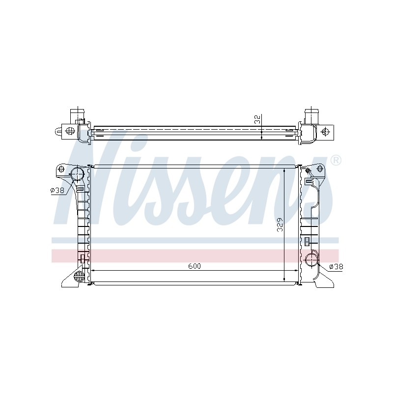 Radiateur Refroidissement Moteur Pour Ford Transit 1641902 1641903 1653157
