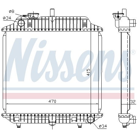 Radiateur Refroidissement Moteur Pour MERCEDES 100