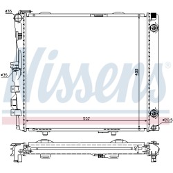 Radiateur Refroidissement Moteur Pour MERCEDES 124 Cabriolet Classe E T-Model