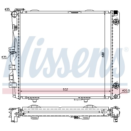 Radiateur Refroidissement Moteur Pour MERCEDES 124 Cabriolet Classe E T-Model