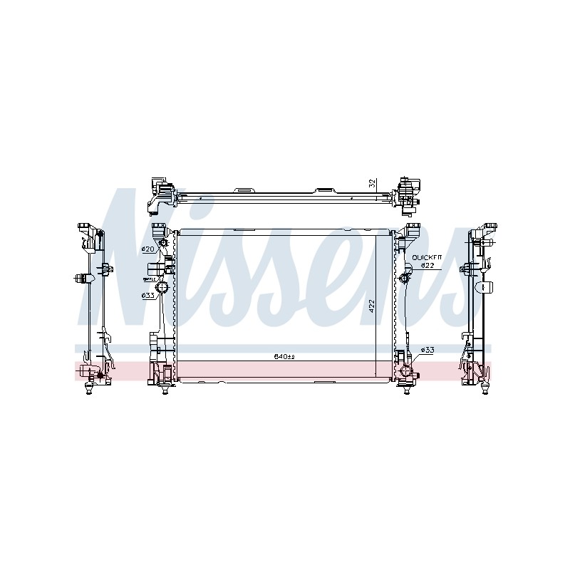 Radiateur Refroidissement Moteur Pour Infiniti QX30 MERCEDES CLA Classe A B GLA