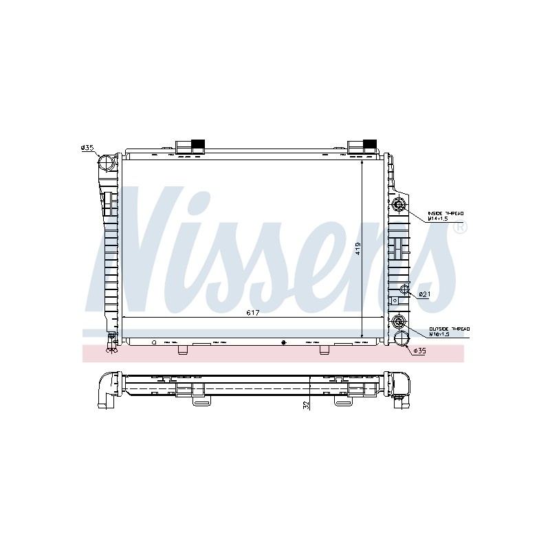 Radiateur Refroidissement Moteur Pour MERCEDES Classe C T-Model E CLK SLK