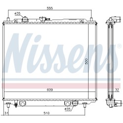 Radiateur Refroidissement Moteur Pour Mitsubishi Pajero II MB890956 MR340052