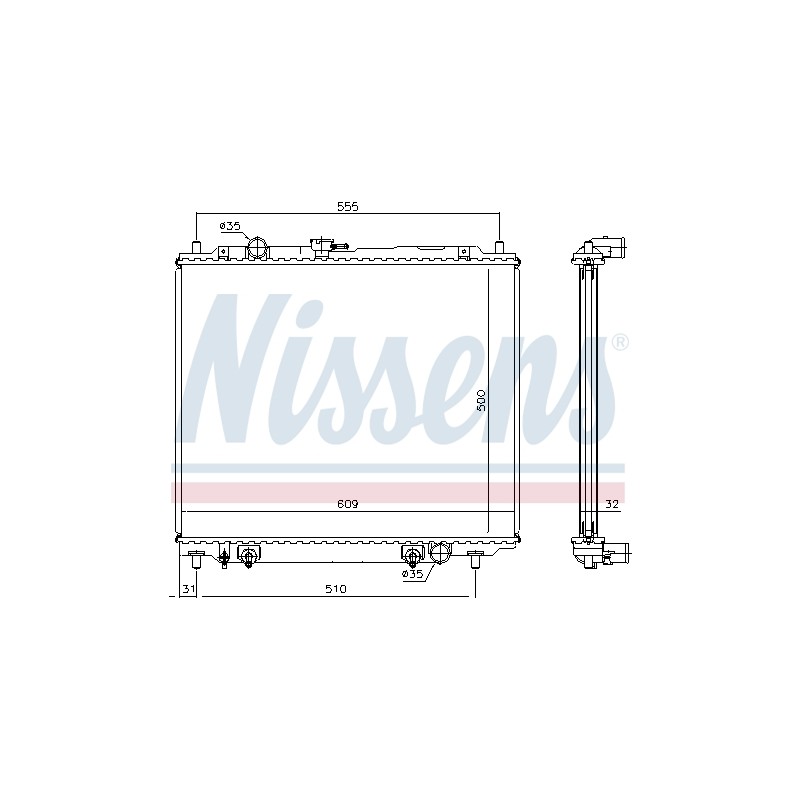 Radiateur Refroidissement Moteur Pour Mitsubishi Pajero II MB890957