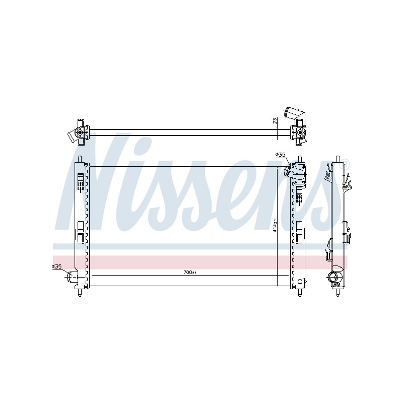 Radiateur Refroidissement Moteur Pour Peugeot 4007 Citroën Mitsubishi 1330.T2