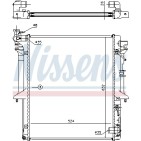 Radiateur Refroidissement Moteur Pour Mitsubishi L200/Triton 1350A183K 1350A314
