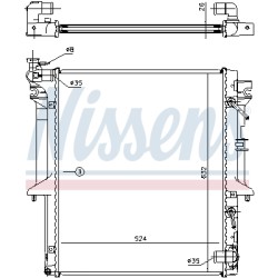 Radiateur Refroidissement Moteur Pour Mitsubishi L200/Triton 1350A183K 1350A314