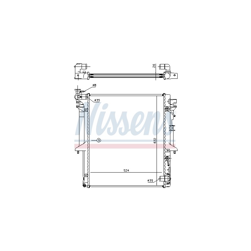 Radiateur Refroidissement Moteur Pour Mitsubishi L200/Triton 1350A183K 1350A314