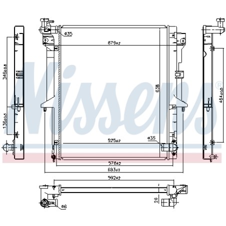 Radiateur Refroidissement Moteur Pour Mitsubishi L200/Triton 1350A479 1350A922