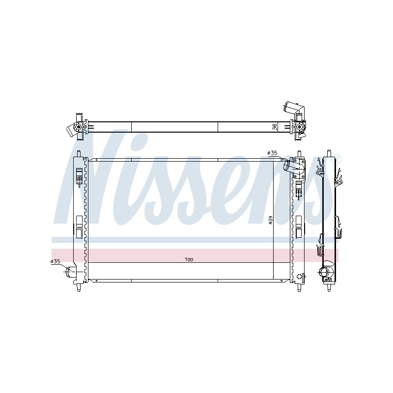 Radiateur Refroidissement Moteur Pour Mitsubishi Outlander II 1350A206 1350A309