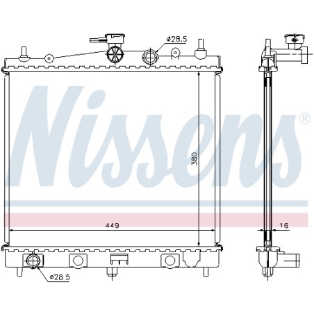 Radiateur Refroidissement Moteur Pour Renault Clio III Modus Nissan