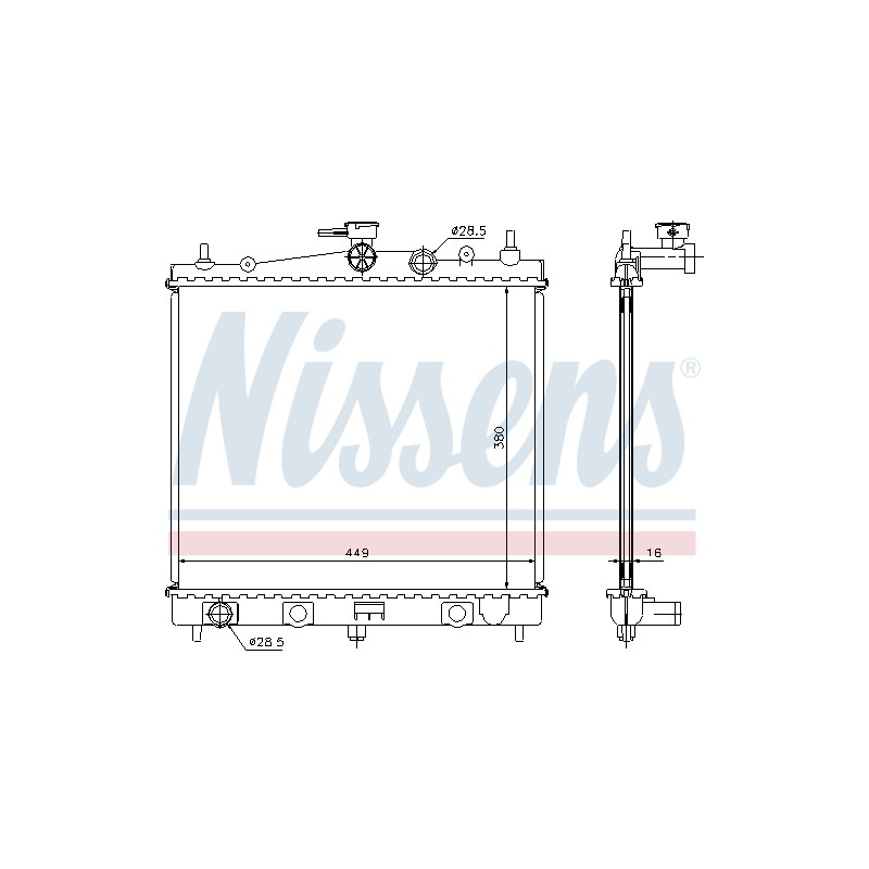 Radiateur Refroidissement Moteur Pour Renault Clio III Modus Nissan