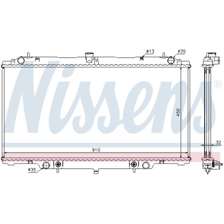 Radiateur Refroidissement Moteur Pour Nissan Patrol GR V Wagon 21460-VB301