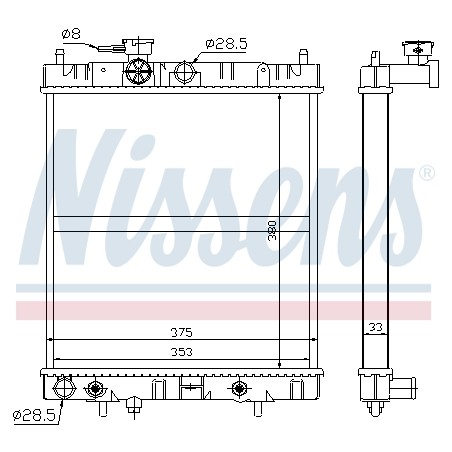 Radiateur Refroidissement Moteur Pour Nissan Micra II 214601F515 214601F516