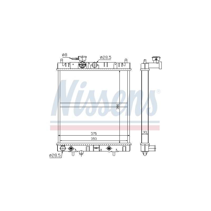 Radiateur Refroidissement Moteur Pour Nissan Micra II 214601F515 214601F516