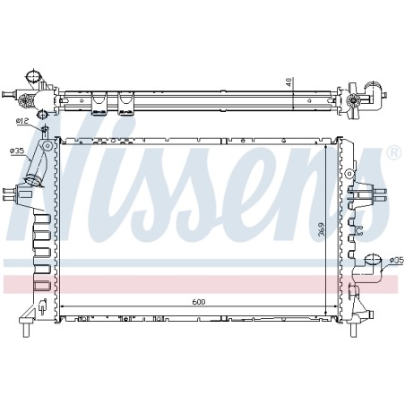 Radiateur Refroidissement Moteur Pour Opel Astra G Vauxhall Astra MK IV (G)