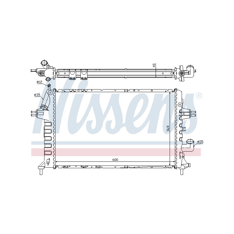 Radiateur Refroidissement Moteur Pour Opel Astra G Vauxhall Astra MK IV (G)