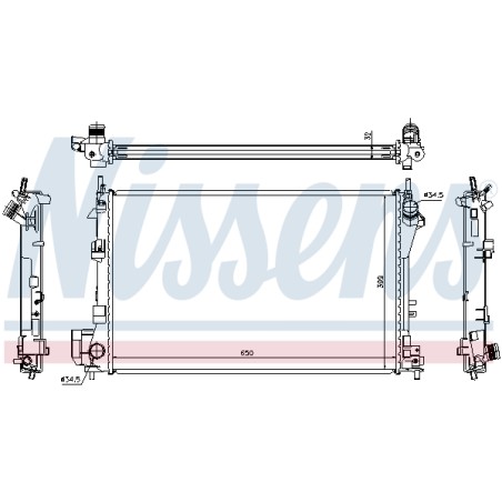 Radiateur Refroidissement Moteur Pour Opel Fiat Cadillac Saab 1300245 1300246