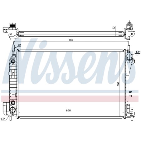 Radiateur Refroidissement Moteur Pour Opel Fiat Cadillac Saab 1300247 1300274