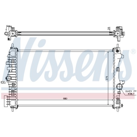 Radiateur Refroidissement Moteur Pour Opel Chevrolet Saab Vauxhall 1300291