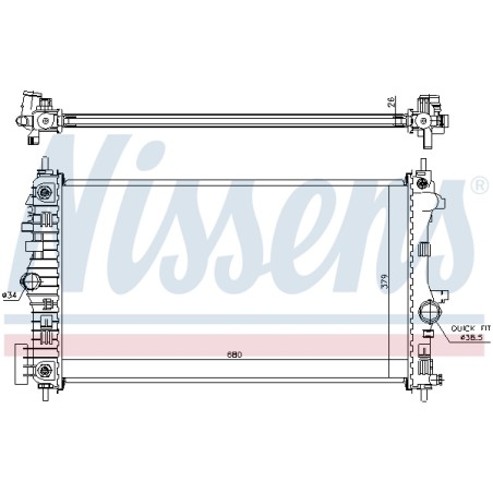 Radiateur Refroidissement Moteur Pour Opel Chevrolet Saab Vauxhall 1300381