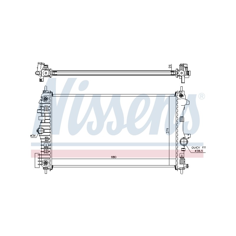 Radiateur Refroidissement Moteur Pour Opel Chevrolet Saab Vauxhall 1300381