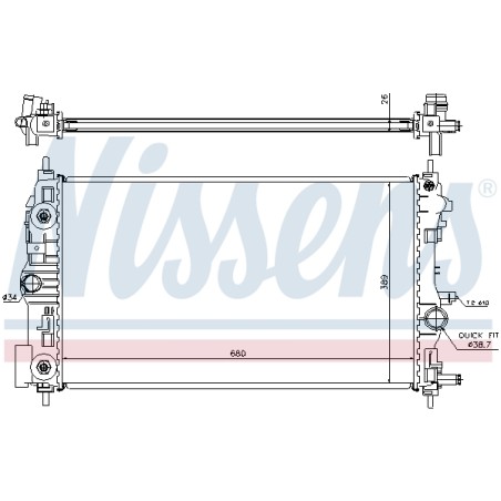 Radiateur Refroidissement Moteur Pour Opel Chevrolet Vauxhall 1300306 13336888