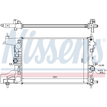 Radiateur Refroidissement Moteur Pour Opel Chevrolet Vauxhall 1300302 13267656