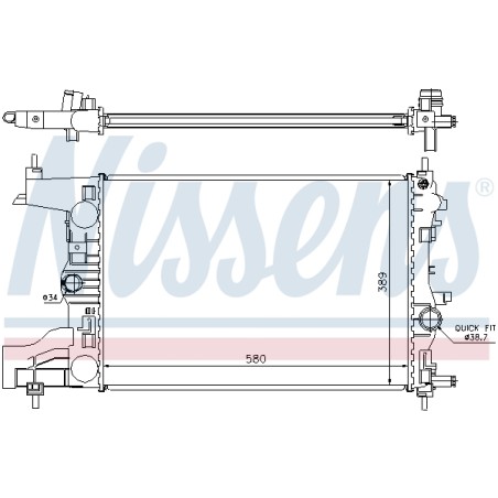 Radiateur Refroidissement Moteur Pour Opel Astra J - Vauxhall Astra MK VI (J)
