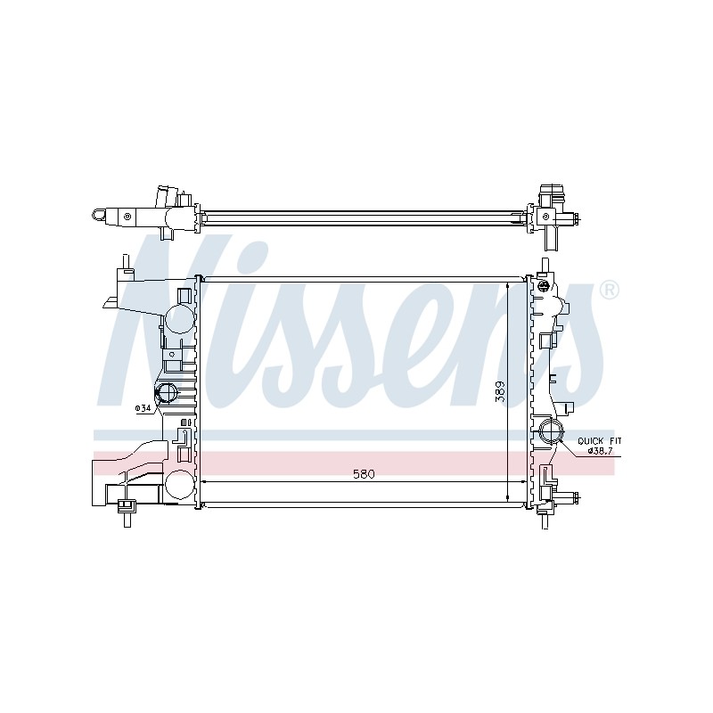 Radiateur Refroidissement Moteur Pour Opel Astra J - Vauxhall Astra MK VI (J)