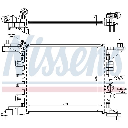 Radiateur Refroidissement Moteur Pour Opel Nissan Vauxhall 1300304 13283244