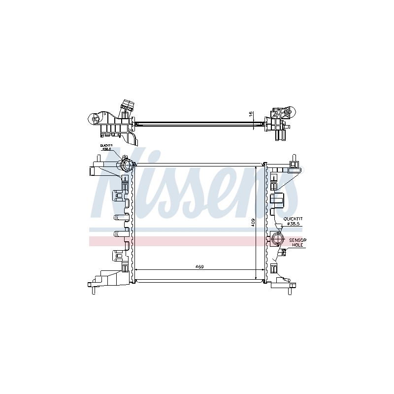 Radiateur Refroidissement Moteur Pour Opel Nissan Vauxhall 1300304 13283244