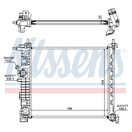 Radiateur Refroidissement Moteur Pour Opel Meriva B Vauxhall Meriva (B) 1300308
