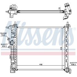 Radiateur Refroidissement Moteur Pour Opel Meriva B Vauxhall Meriva (B) 1300309