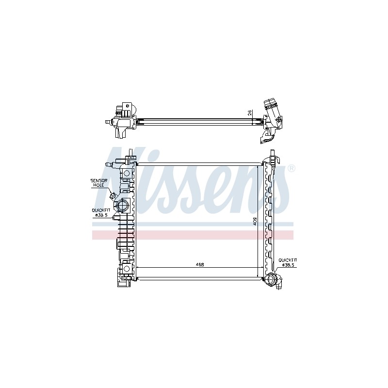 Radiateur Refroidissement Moteur Pour Opel Meriva B Vauxhall Meriva (B) 1300309