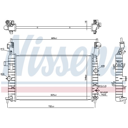 Radiateur Refroidissement Moteur Pour Opel Meriva A Vauxhall Meriva MK I (A)