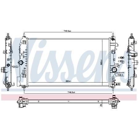 Radiateur Refroidissement Moteur Pour Opel Chevrolet Vauxhall 39074655 13336887