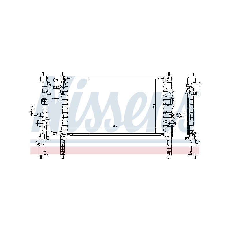 Radiateur Refroidissement Moteur Pour Opel Chevrolet Vauxhall 1300345 95136076