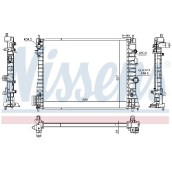 Radiateur Refroidissement Moteur Pour Opel Chevrolet Vauxhall 1300343 95136073
